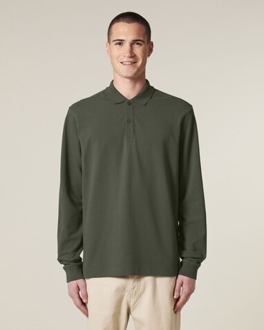 Prepster 2.0 Long Sleeve - Das Langarm-Unisex-Polo - Khaki - L bedrucken, Art.-Nr. STPU223C2231L Prepster 2.0 Long Sleeve - Das Langarm-Unisex-Polo - Khaki - L bedrucken, Art.-Nr. STPU223C2231L