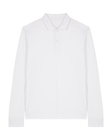 Prepster 2.0 Long Sleeve - Das Langarm-Unisex-Polo - White - M bedrucken, Art.-Nr. STPU223C0011M