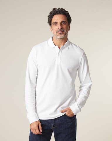 Prepster 2.0 Long Sleeve - Das Langarm-Unisex-Polo - White - S bedrucken, Art.-Nr. STPU223C0011S Prepster 2.0 Long Sleeve - Das Langarm-Unisex-Polo - White - S bedrucken, Art.-Nr. STPU223C0011S