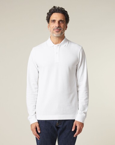 Prepster 2.0 Long Sleeve - Das Langarm-Unisex-Polo - White - XL bedrucken, Art.-Nr. STPU223C0011X Prepster 2.0 Long Sleeve - Das Langarm-Unisex-Polo - White - XL bedrucken, Art.-Nr. STPU223C0011X