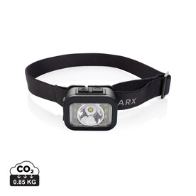 Gear X Hochleistungs-Kopflampe aus RCS rPlastik schwarz, grau bedrucken, Art.-Nr. P513.102 Gear X Hochleistungs-Kopflampe aus RCS rPlastik schwarz, grau bedrucken, Art.-Nr. P513.102