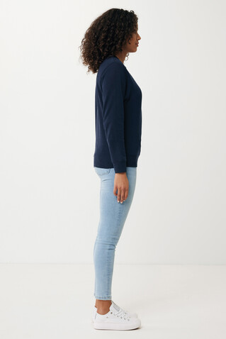 Iqoniq Etosha Lightweight Sweater aus recycelter Baumwolle navy blau bedrucken, Art.-Nr. T9303.002.XL