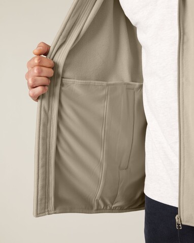 Stanley Guider - Die Herren-Fleecejacke - Desert Dust - M bedrucken, Art.-Nr. STJM238C0281M