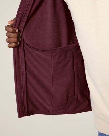 Stanley Quester - Herren ärmellose Fleece-Jacke - Burgundy - 3XL bedrucken, Art.-Nr. STJM240C2443X