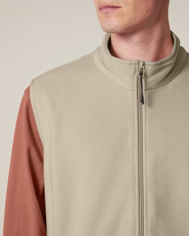 Stanley Quester - Die Herren-Fleeceweste - Desert Dust - XL bedrucken, Art.-Nr. STJM240C0281X