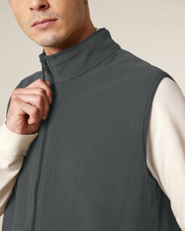 Stanley Quester - Die Herren-Fleeceweste - Anthracite - XXL bedrucken, Art.-Nr. STJM240C2532X