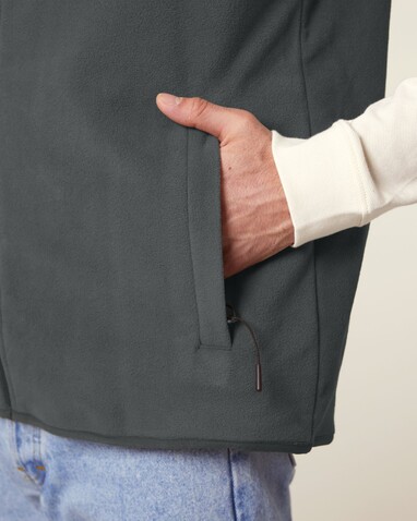 Stanley Quester - Die Herren-Fleeceweste - Anthracite - XXL bedrucken, Art.-Nr. STJM240C2532X