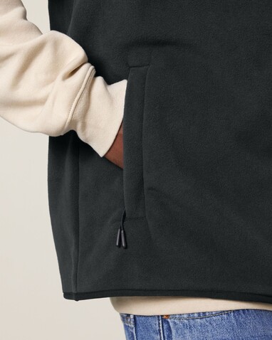 Stanley Quester - Die Herren-Fleeceweste - Black - S bedrucken, Art.-Nr. STJM240C0021S