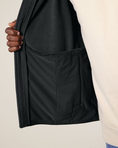 Stanley Quester - Die Herren-Fleeceweste - Black - S bedrucken, Art.-Nr. STJM240C0021S