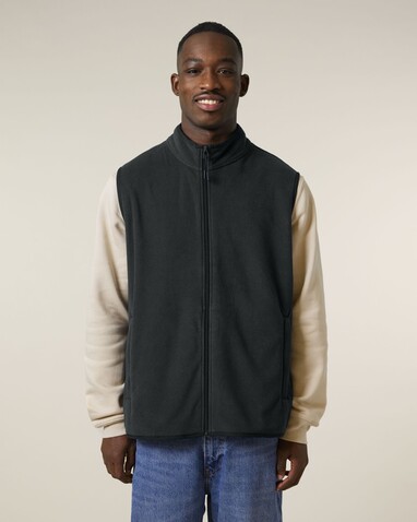 Stanley Quester - Die Herren-Fleeceweste - Black - XL bedrucken, Art.-Nr. STJM240C0021X
