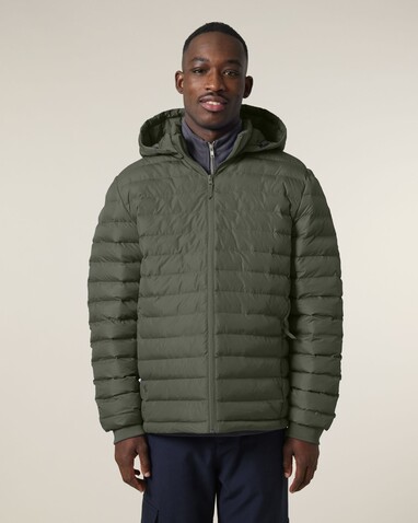 Stanley Voyager - Wattierte Herren Steppjacke - Khaki - M bedrucken, Art.-Nr. STJM837C2231M