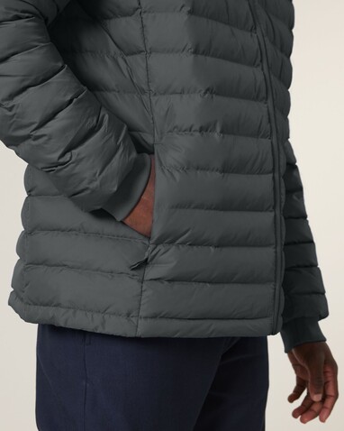 Stanley Voyager - Wattierte Herren Steppjacke - Anthracite - S bedrucken, Art.-Nr. STJM837C2531S