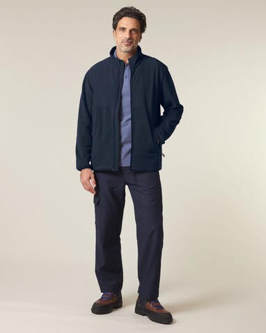 Trekker - Die Unisex-Fleecejacke - French Navy - M bedrucken, Art.-Nr. STJU242C7271M