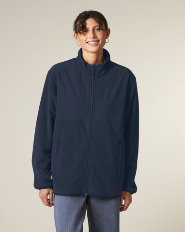 Trekker - Die Unisex-Fleecejacke - French Navy - M bedrucken, Art.-Nr. STJU242C7271M