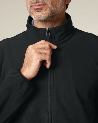 Trekker - Die Unisex-Fleecejacke - Black - M bedrucken, Art.-Nr. STJU242C0021M