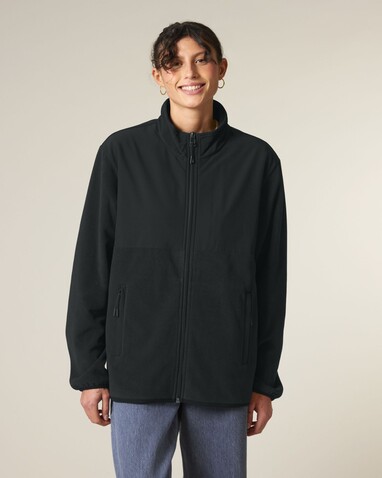Trekker - Die Unisex-Fleecejacke - Black - M bedrucken, Art.-Nr. STJU242C0021M