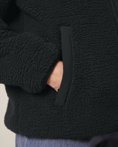 Brooker - Die Relaxed Unisex-Sherpajacke - Black - XL bedrucken, Art.-Nr. STJU248C0021X