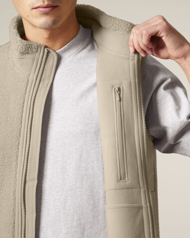 Liner - Die Unisex-Sherpaweste - Desert Dust - XXS bedrucken, Art.-Nr. STJU249C0282S