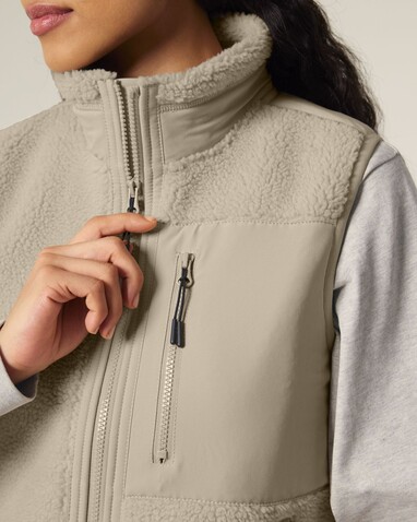 Liner - Die Unisex-Sherpaweste - Desert Dust - XXS bedrucken, Art.-Nr. STJU249C0282S