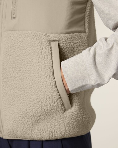 Liner - Die Unisex-Sherpaweste - Desert Dust - 3XL bedrucken, Art.-Nr. STJU249C0283X