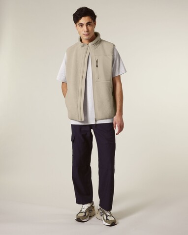 Liner - Die Unisex-Sherpaweste - Desert Dust - XL bedrucken, Art.-Nr. STJU249C0281X