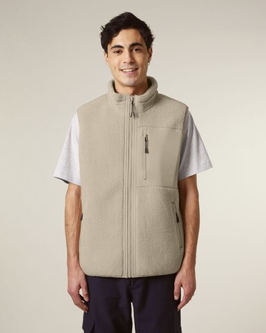 Liner - Die Unisex-Sherpaweste - Desert Dust - XL bedrucken, Art.-Nr. STJU249C0281X