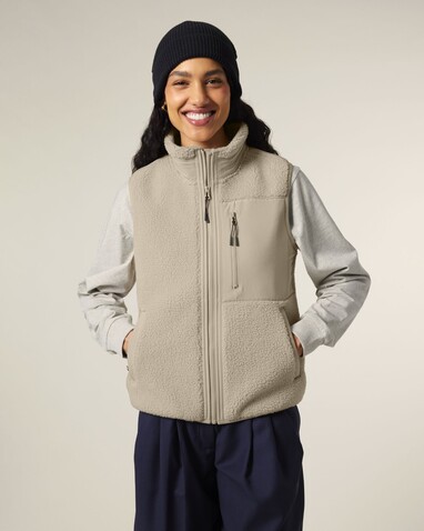 Liner - Die Unisex-Sherpaweste - Desert Dust - XS bedrucken, Art.-Nr. STJU249C028XS