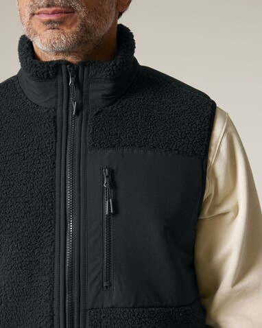 Liner - Die Unisex-Sherpaweste - Black - XL bedrucken, Art.-Nr. STJU249C0021X