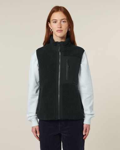 Liner - Die Unisex-Sherpaweste - Black - XS bedrucken, Art.-Nr. STJU249C002XS