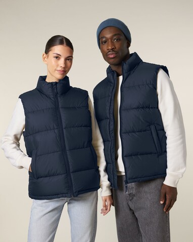 Puffer Gilet - Die Unisex-Steppweste - French Navy - XXL bedrucken, Art.-Nr. STJU250C7272X