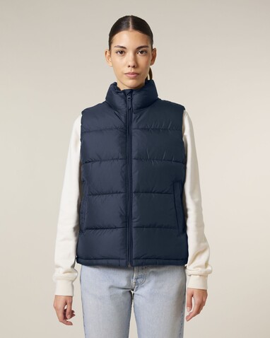 Puffer Gilet - Die Unisex-Steppweste - French Navy - XS bedrucken, Art.-Nr. STJU250C727XS