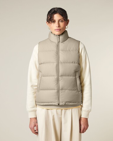 Puffer Gilet - Die Unisex-Steppweste - Desert Dust - M bedrucken, Art.-Nr. STJU250C0281M