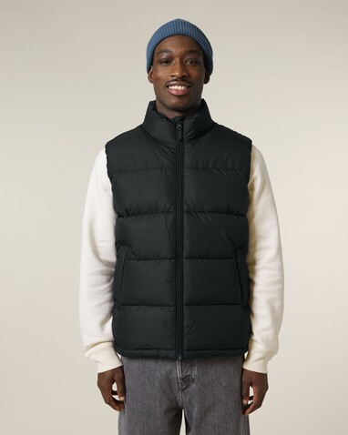 Puffer Gilet - Die Unisex-Steppweste - Black - L bedrucken, Art.-Nr. STJU250C0021L