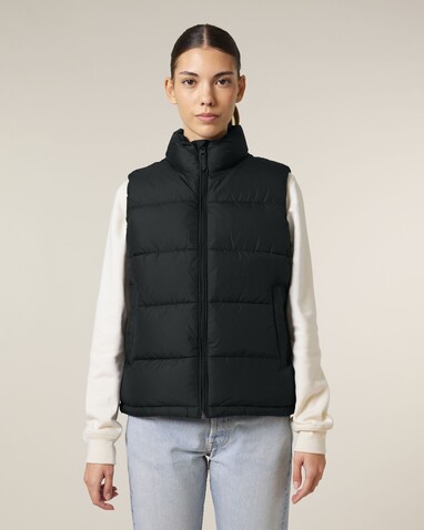 Puffer Gilet - Die Unisex-Steppweste - Black - L bedrucken, Art.-Nr. STJU250C0021L