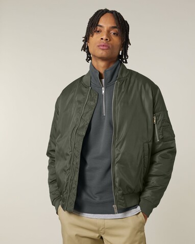 Bomber 2.0 - Die Unisex-Bomberjacke - Khaki - S bedrucken, Art.-Nr. STJU251C2231S