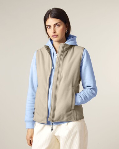 Stella Quester - Die Damen-Fleeceweste - Desert Dust - M bedrucken, Art.-Nr. STJW241C0281M