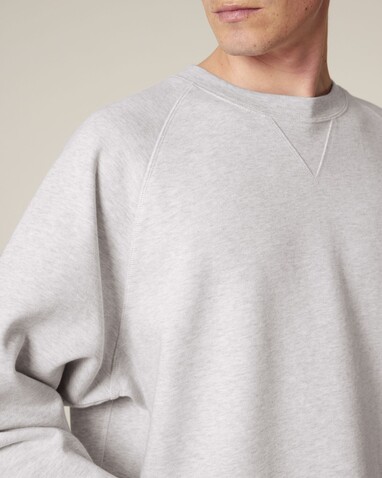 Knoxer - Das Relaxed Raglan-Rundhals-Unisex-Sweatshirt - Cool Heather Grey - XS bedrucken, Art.-Nr. STSU201C146XS