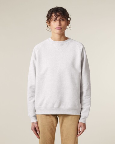 Knoxer - Das Relaxed Raglan-Rundhals-Unisex-Sweatshirt - Cool Heather Grey - XS bedrucken, Art.-Nr. STSU201C146XS