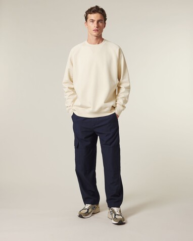 Knoxer - Das Relaxed Raglan-Rundhals-Unisex-Sweatshirt - Natural Raw - XL bedrucken, Art.-Nr. STSU201C0541X