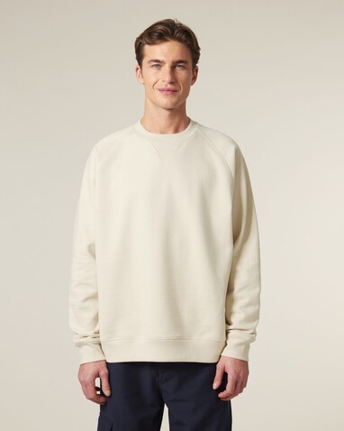 Knoxer - Das Relaxed Raglan-Rundhals-Unisex-Sweatshirt - Natural Raw - XL bedrucken, Art.-Nr. STSU201C0541X