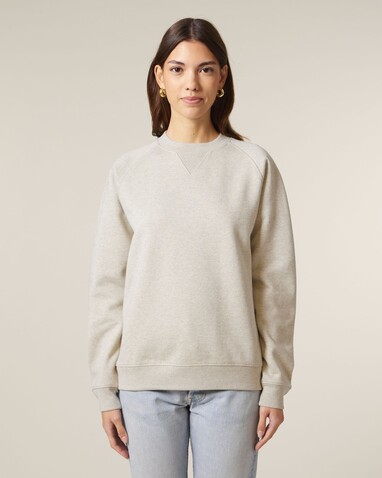 Knoxer - Das Relaxed Raglan-Rundhals-Unisex-Sweatshirt - Heather Haze - XL bedrucken, Art.-Nr. STSU201C7311X