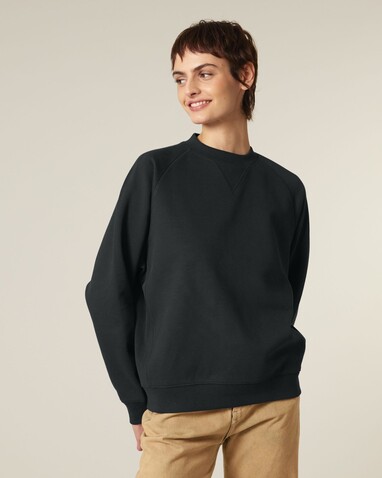 Knoxer - Das Relaxed Raglan-Rundhals-Unisex-Sweatshirt - Black - M bedrucken, Art.-Nr. STSU201C0021M