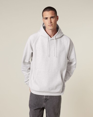 Striker - Der Relaxed Raglan-Unisex-Hoodie - Cool Heather Grey - M bedrucken, Art.-Nr. STSU202C1461M
