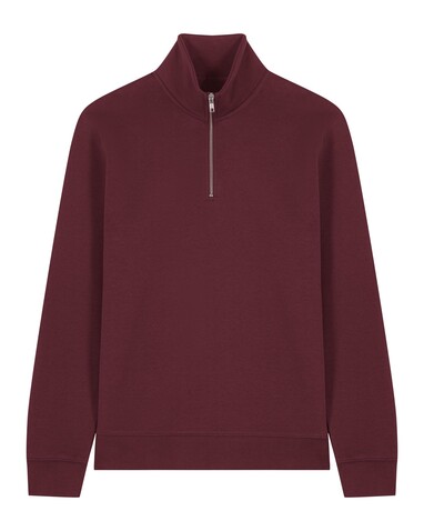 Trucker 2.0 - Das Unisex-Sweatshirt mit kurzem Reißverschluss - Burgundy - 5XL bedrucken, Art.-Nr. STSU204C2445X