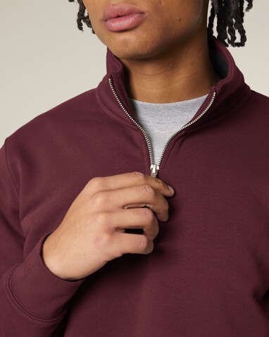 Trucker 2.0 - Unisex-Quarter-Zip-Sweatshirt - Burgundy - 5XL bedrucken, Art.-Nr. STSU204C2445X