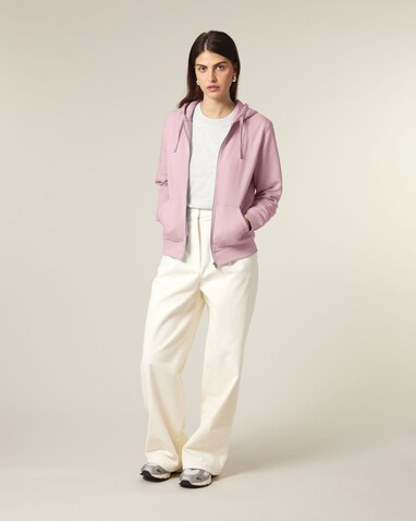 Mixer - Iconic Mid-Light Unisex-Zip-Thru-Hoodie-Sweatshirt - Cotton Pink - 3XL bedrucken, Art.-Nr. STSU205C0053X
