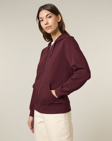 Mixer - Der Unisex-Zip-Hoodie - Burgundy - XXS bedrucken, Art.-Nr. STSU205C2442S