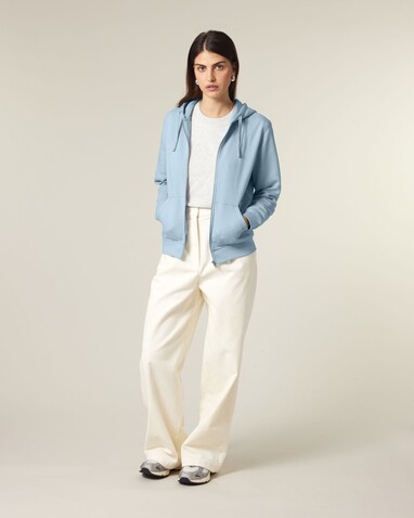 Mixer - Der Unisex-Zip-Hoodie - Sky blue - S bedrucken, Art.-Nr. STSU205C2321S