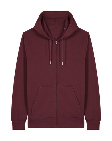 Connector 2.0 - Iconic Mid-Light Unisex-Medium-Fit-Zip-Thru-Hoodie-Sweatshirt - Burgundy - 3XL bedrucken, Art.-Nr. STSU207C2443X
