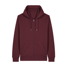 Connector 2.0 - Iconic Mid-Light Unisex-Medium-Fit-Zip-Thru-Hoodie-Sweatshirt - Burgundy - 3XL bedrucken, Art.-Nr. STSU207C2443X
